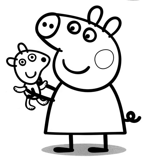 Peppa Pig - Peppa Pig with his teddy bear