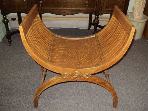 Antique Oak Roman Chair