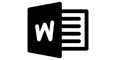 microsoft word icon black