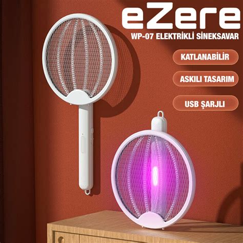 More Tr Ezere Usb Arjl Katlanabilir Uv I Kl Sivrisinek Kovucu Raket