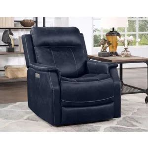 Valencia Dual Power Leatherette Recliner Ocean Blue Va Ro By Steve