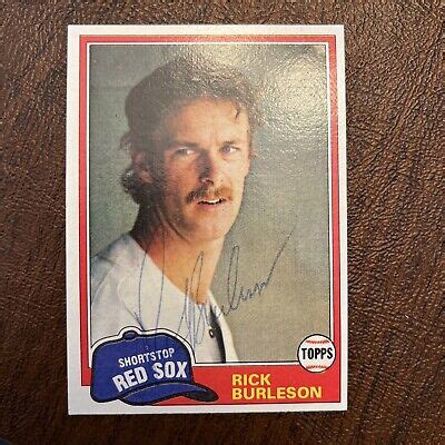 Rick Burleson Topps Autographed Signed Auto Baseball Card Ebay