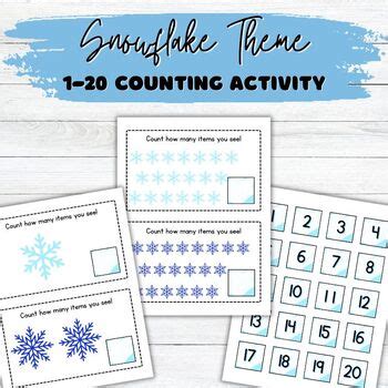 Snowflake Themed Counting Activity by ColeyGotCrafty | TPT