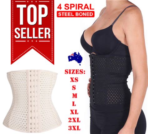 Ladies Corset Waist Trainer Tummy Belt Body Shaper Training Corset Trimmer Ebay