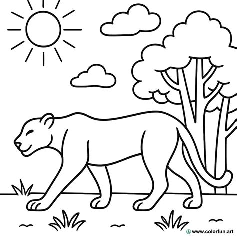 Desenho Para Colorir Pantera Negra - 8
