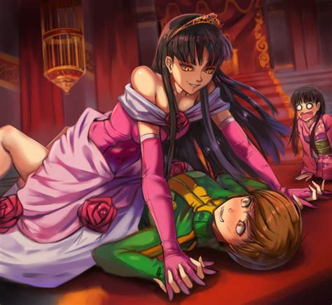 Rule 34 2021 3girls Amagi Yukiko Atlus Black Hair Blush Brown Hair