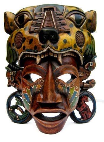 Photo of Contemporary Maya Art, wood sculpture from Piste/Chichen Itza ...