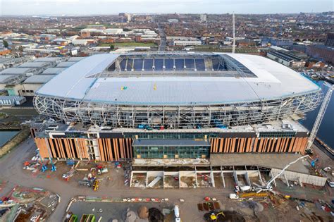 Stunning New Drone Footage Of Everton Stadium At Bramley Moore Dock