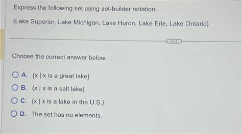 Solved Express The Following Set Using Set Builder Chegg