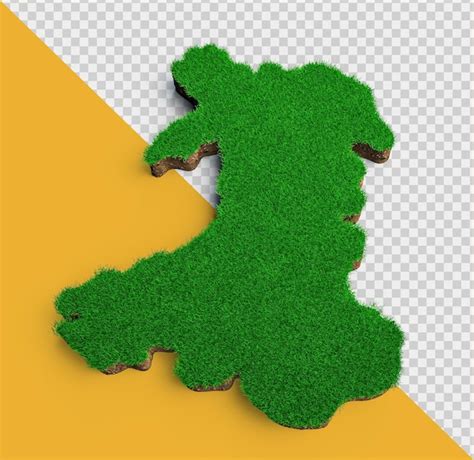 Premium Psd Wales Map Soil Land Geology Cross Section With Green