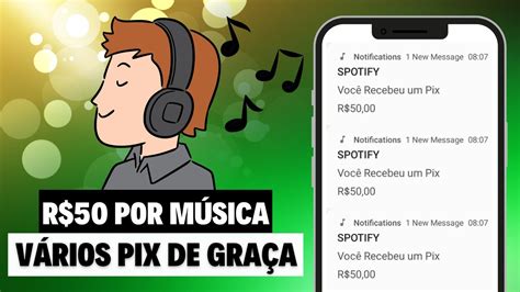 R 50 POR MÚSICA APP que PAGA no PIX para OUVIR MÚSICAS igual