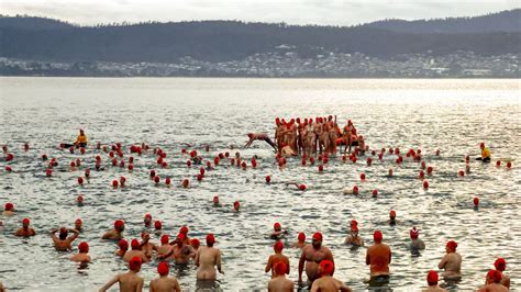 Dark Mofo Nude Swimmers Take The Plunge At Long Beach In Tasmanias