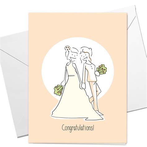 Lesbian Wedding Card Wedding Card For Same Sex Couples Etsy