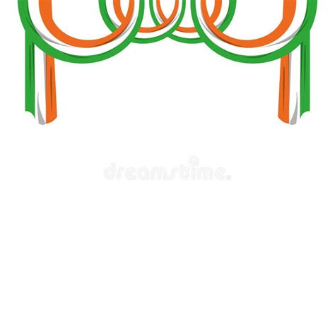 Indian Flag Hanging Decorating Frame Stock Vector - Illustration of ...