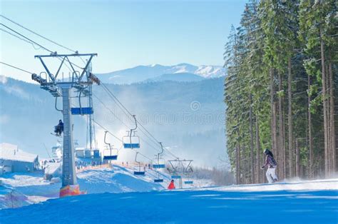 Ski Resort In Bukovel Ukraine Editorial Stock Photo Image Of Blue