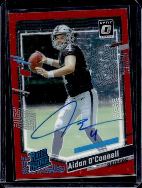 2023 Panini Donruss Optic Aidan OConnell 258 Rookie Autograph Red