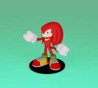 Knuckles Sonic The Hedgehog 3D Print Model In Figurines, 50% OFF