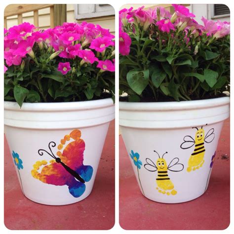 Footprint Mother S Day Flower Pot Mothers Day Flower Pot Mothers