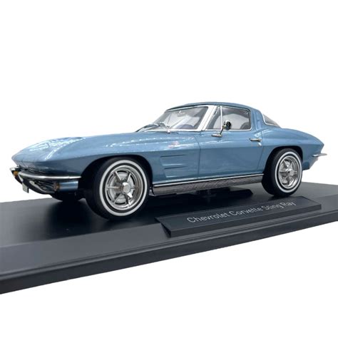 Model Car Norev Chevrolet Corvette Sting Ray Light Blue