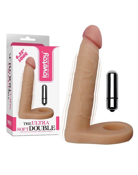 LoveToy The Ultra Soft Double Vibrerende Dildo 16 Cm Nude