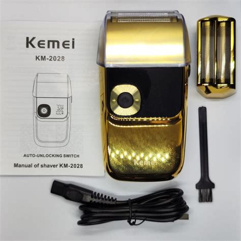 Rasoir Shaver Kemei KM 2028 Doré