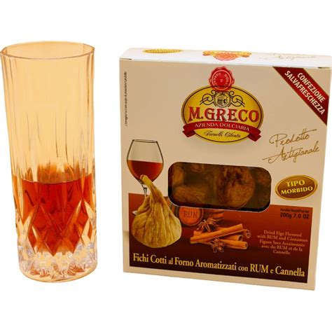 M Greco Fichi Cotti Al Forno Aromatizzati Con Rum E Cannella 200 Gr