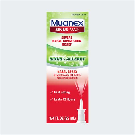 Sinus Max Severe Nasal Congestion Relief Sinus And Allergy Mucinex Usa