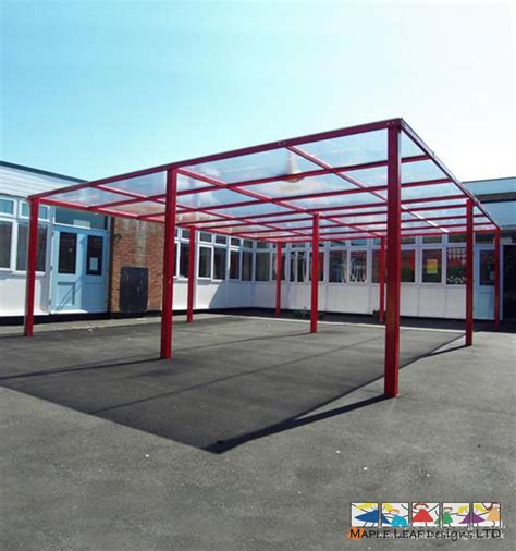 Metal Frame Pergola with Polycarbonate Roof - Maple Leaf Designs