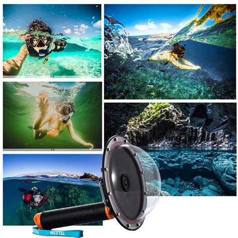 Aliexpress Buy TELESIN 6 Lens Dome Port 30M Waterproof Case