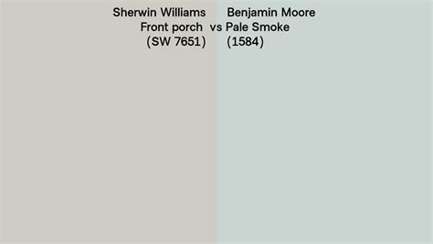 Sherwin Williams Front Porch SW 7651 Vs Benjamin Moore Pale Smoke