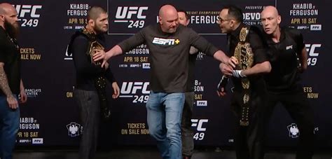 UFC 249 Khabib vs Tony Ferguson le tout premier face à face