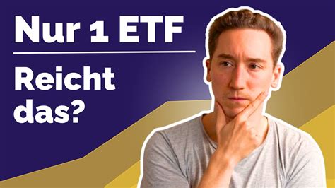 1 Etf Reicht Das 3 Portfolios Im Vergleich Youtube