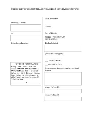 Fillable Online Plaintiff S Landlord Fax Email Print Pdffiller