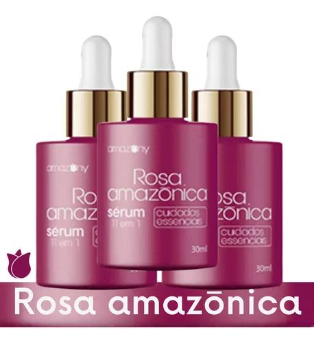 Rosa Amazônica Rosa Mosqueta Sérum Kit 3 Frascos Original