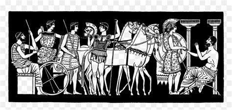 Chariot Drawing Ancient Greek - Ancient Greek Art Illustration, HD Png ...