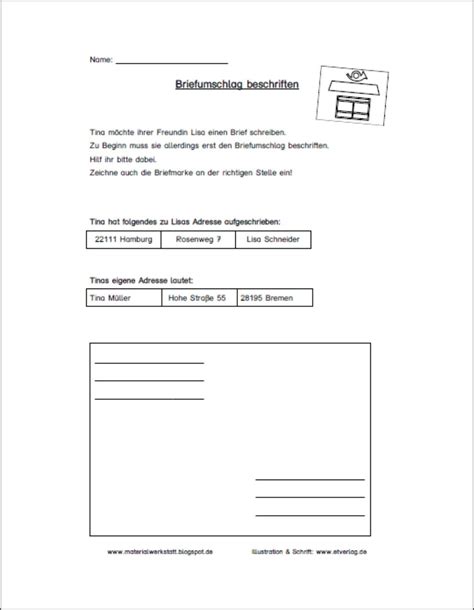 Arbeitsbl Tter Zum Thema Brief Brief Schreiben Grundschule Briefe