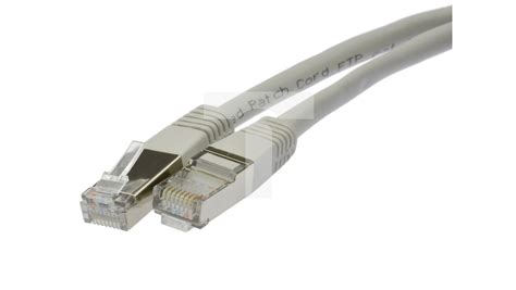 Patchcord FTP Kat 5e Kabel Sieciowy LAN 2x RJ45 Linka Szary 3m NEKU