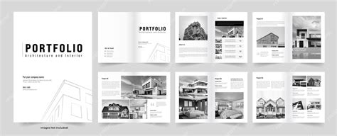 Premium Vector | Architecture Portfolio Layout Template