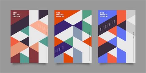 Premium Vector Design Cover Template With Geometric Shape