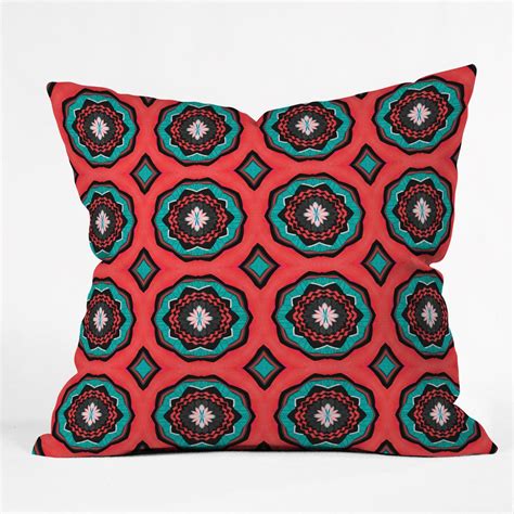 Elisabeth Fredriksson Salty Raspberry Flowers Throw Pillow Deny Designs Home Accessories