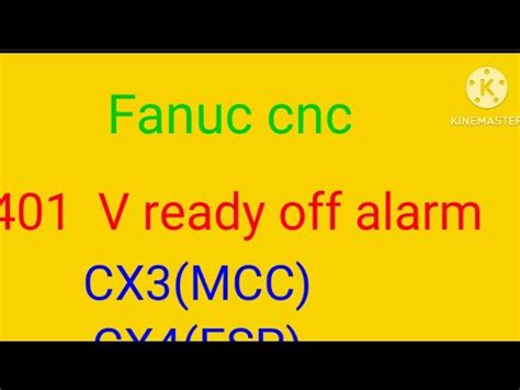 V Ready Off Alarm In Fanuc Cnc Youtube