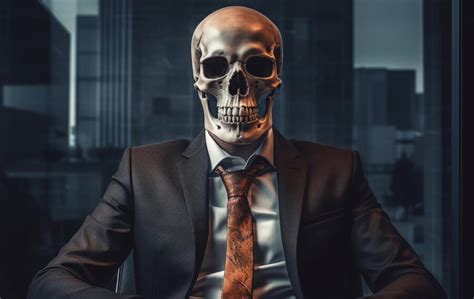 Premium Photo Skeleton Business Suit Anatomy Generate Ai