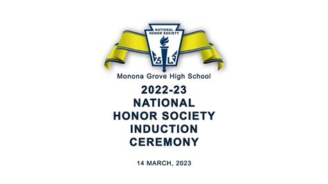 National Honor Society Induction Ceremony March 14th 2023 Youtube