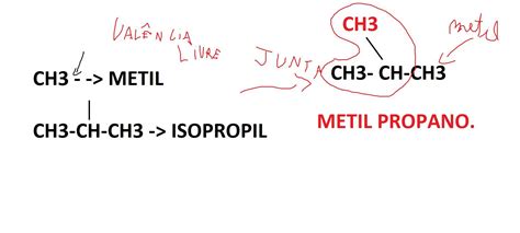 Quest O A Uni O Dos Radicais Metil E Isopropil D Origem Ao