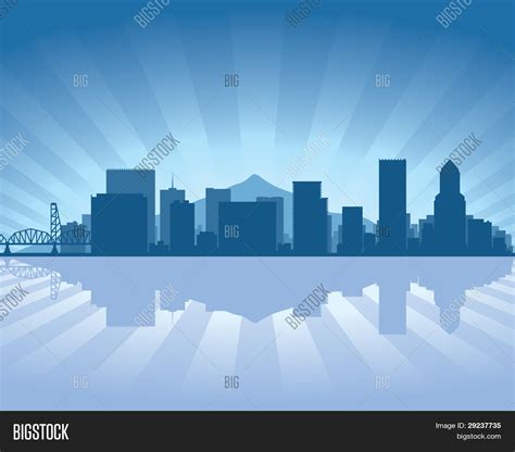 Portland Skyline Vector & Photo (Free Trial) | Bigstock