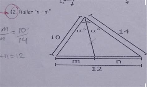 hallar m n en el siguiente triángulo Brainly lat