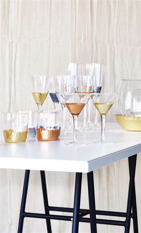 Mixed Metallic Set Of Four Champagne Glasses Oliver Bonas Champagne Glasses Tableware