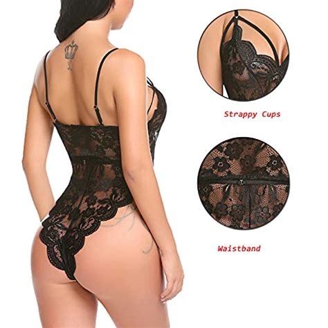 Avidlove Women Sexy Lace Bodysuit Lingerie Strappy Teddy One Piece