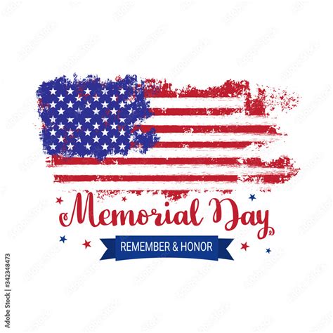 Memorial Day background vector illustration. Vector grunge american ...