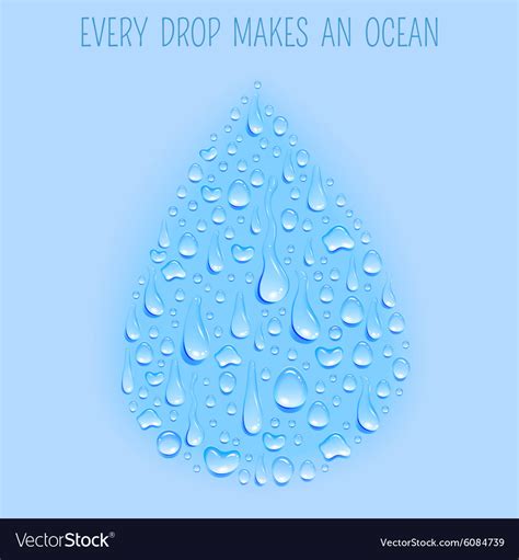 Water drop concept background poster Royalty Free Vector